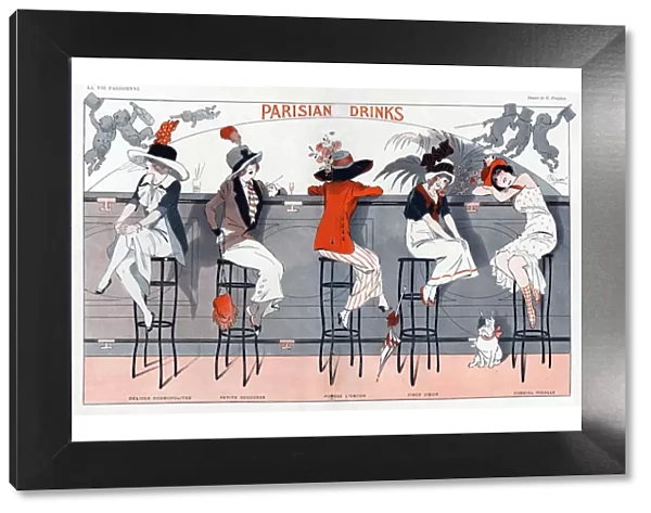 La Vie Parisienne 1912 1910s France R Prejelan illustrations women bars womens hats