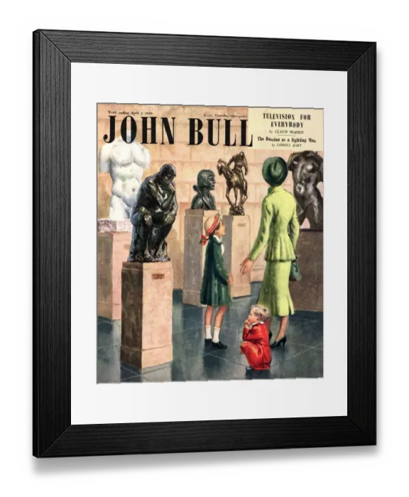 Framed Print : John Bull 1949 1940s UK art museums art gallery galleries magazines Framed Print : John Bull 1949 1940s UK art museums art gallery galleries magazines