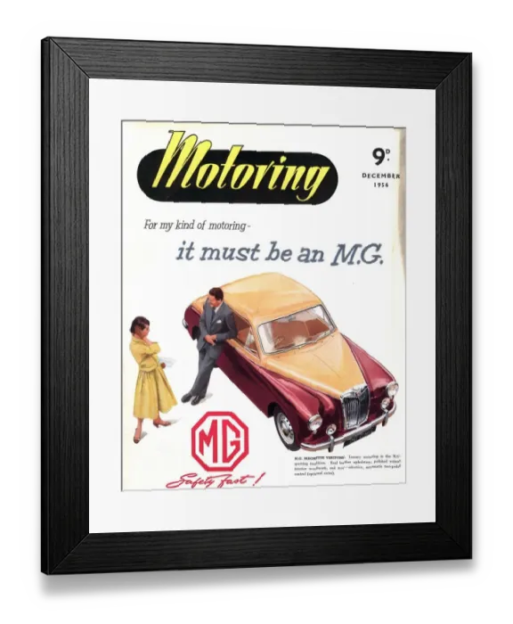 Framed Print : 1950s UK cars mg Framed Print : 1950s UK cars mg
