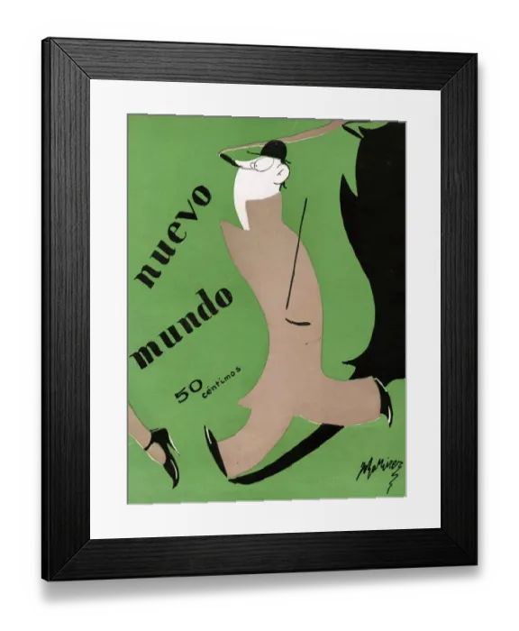 Framed Print : Nuevo Mundo 1927 1920s Spain cc magazines walking walkers