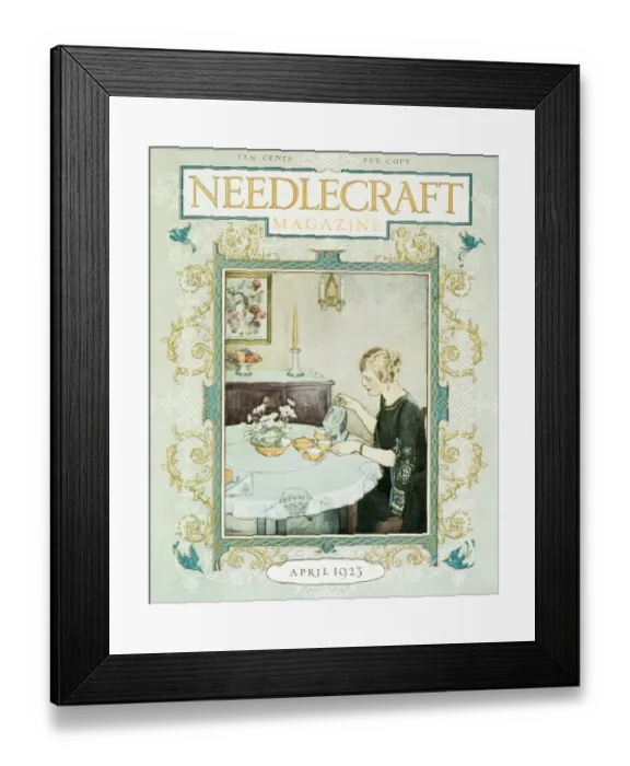 Framed Print : Needlecraft 1920s USA tea magazines Framed Print : Needlecraft 1920s USA tea magazines