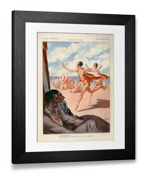 Framed Print : 1920s, France, La Vie Parisienne, Magazine Plate Framed Print : 1920s, France, La Vie Parisienne, Magazine Plate