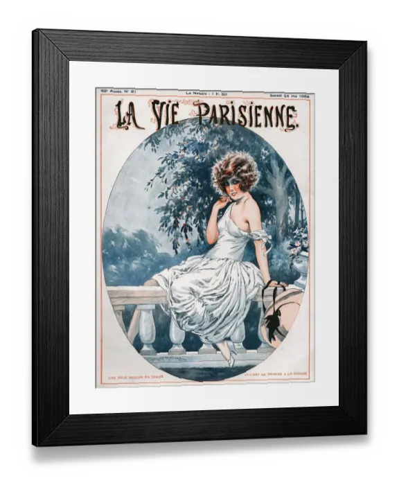 Framed Print : La Vie Parisienne 1924 1920s France Maurice Milliere magazines womens dresses