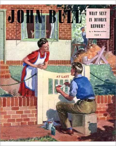 John Bull 1948 1940s UK painting first homes new garden gates magazines horticulture