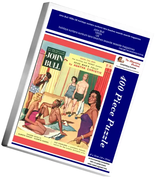 John Bull 1950s UK holidays suntans sunburn tans beaches seaside seaside magazines