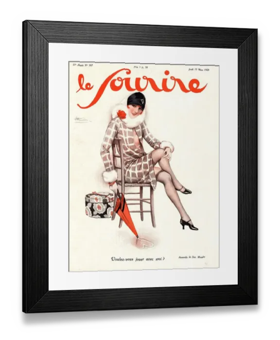 Framed Print : Le Sourire 1920s France glamour erotica magazines Framed Print : Le Sourire 1920s France glamour erotica magazines