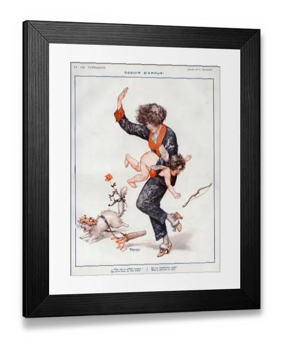Framed Print : La Vie Parisienne 1922 1920s France Cheri Herouard illustrations cupids cherubs Framed Print : La Vie Parisienne 1922 1920s France Cheri Herouard illustrations cupids cherubs