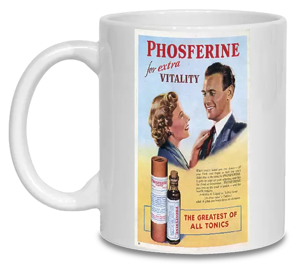 Phosferine 1950s UK nerves phosferine phospherine medical medicine depression
