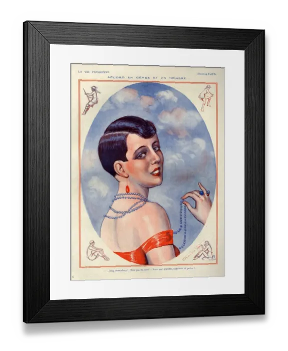 Framed Print : 1920s, France, La Vie Parisienne, Magazine Plate