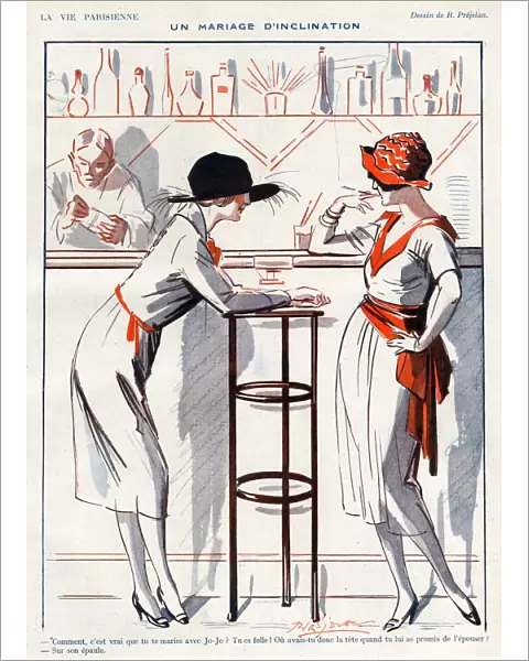 La Vie Parisienne 1920 1920s France Prejelan Illustrations girls drinking bars