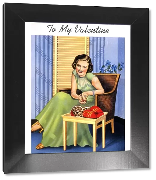 1920s UK valentines chocolate valentines Warning - small image size