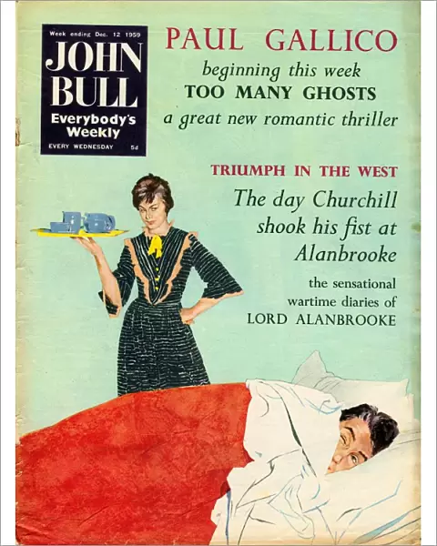 John Bull 1950s UK sleep sleeping breakfast in bed beds husbands and wives housewives