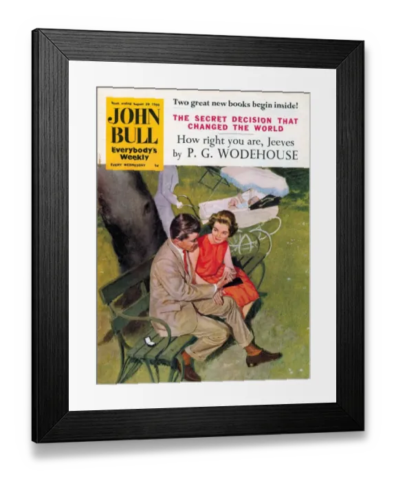 Framed Print : John Bull 1950s UK dating parks benches magazines Framed Print : John Bull 1950s UK dating parks benches magazines