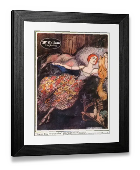 Framed Print : 1922 1920s USA womens mccallum silk stockings nylons hosiery Framed Print : 1922 1920s USA womens mccallum silk stockings nylons hosiery