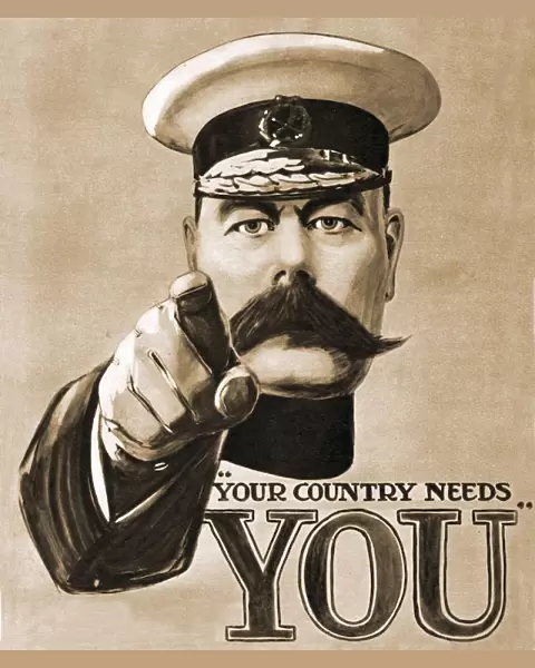 Your Country Needs You Recruitment 1914 1910s UK Lord Kitchener propaganda WW1 slogans