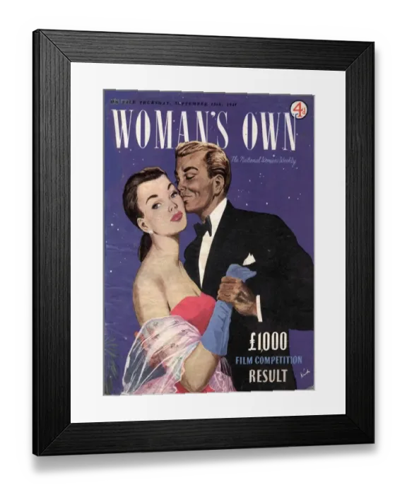 Framed Print : Womans Own 1940s UK covers magazines dancing Framed Print : Womans Own 1940s UK covers magazines dancing