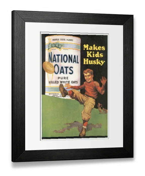 Framed Print : National Oats 1920s USA cereals porridge porage oats breakfast Framed Print : National Oats 1920s USA cereals porridge porage oats breakfast