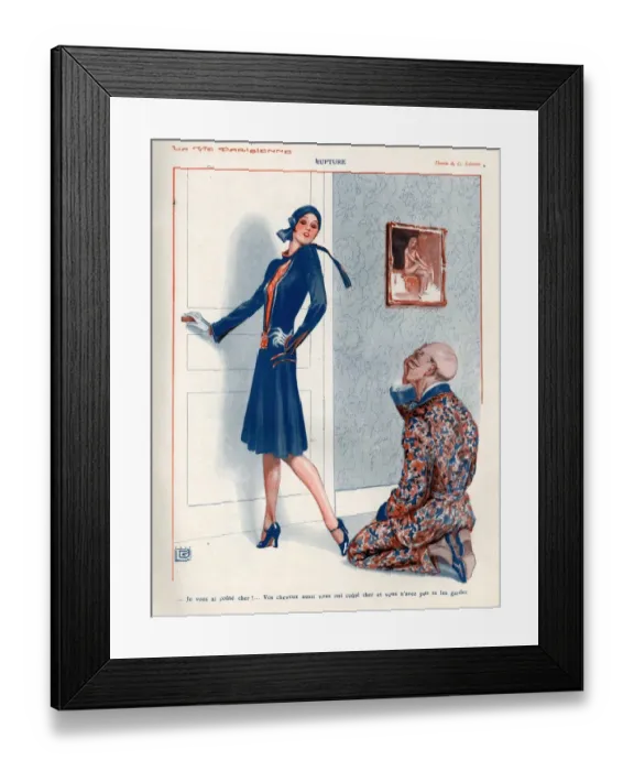 Framed Print : 1920s, France, La Vie Parisienne, Magazine Plate Framed Print : 1920s, France, La Vie Parisienne, Magazine Plate