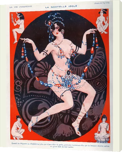 La Vie Parisienne 1929 1920s France Valdes Illustrations yoga eastern indian mystic
