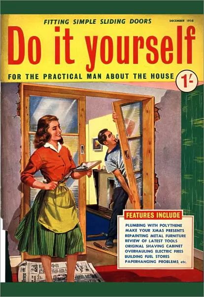 Do It Yourself 1950s UK diy doors plastering decorating magazines do it yourself
