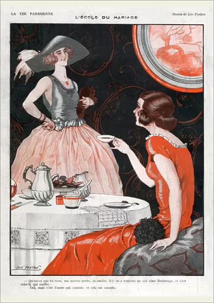 La Vie Parisienne 1920s France Leo Fontan illustrations finishing schools drinking