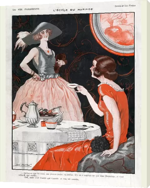 La Vie Parisienne 1920s France Leo Fontan illustrations finishing schools drinking
