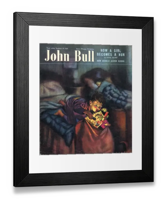 Framed Print : John Bull 1949 1940s UK stockings presents naughty magazines nylons hosiery Framed Print : John Bull 1949 1940s UK stockings presents naughty magazines nylons hosiery