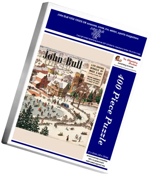 John Bull 1950 1950S UK seasons, snow, ice, winter, sports magazines