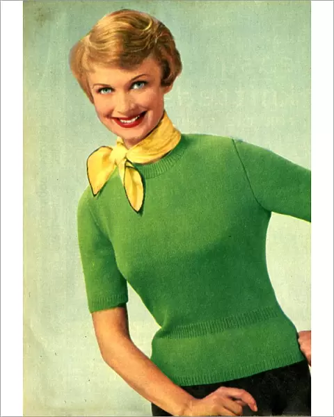 Womens Knitwear 1958 1950s UK womens cheesy humour jumpers