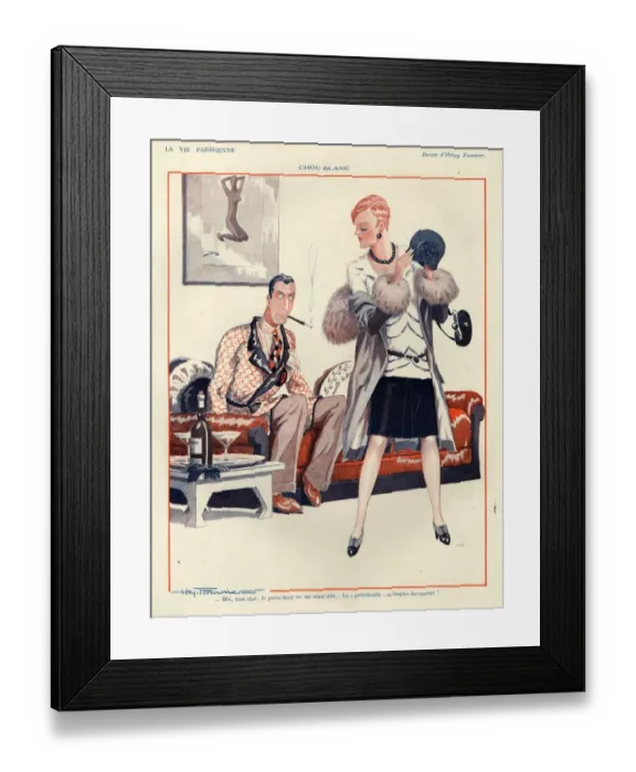 Framed Print : 1920s, France, La Vie Parisienne, Magazine Plate Framed Print : 1920s, France, La Vie Parisienne, Magazine Plate