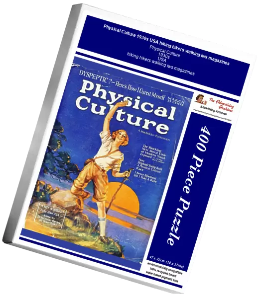 Physical Culture 1930s USA hiking hikers walking iws magazines