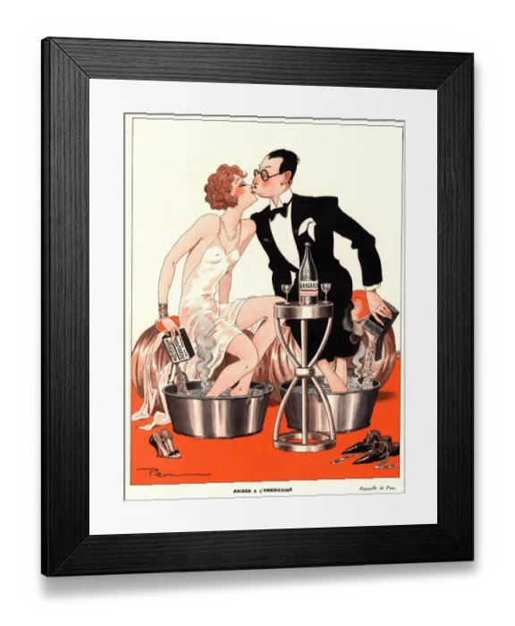 Framed Print : Le Sourire 1930s France glamour mens womens foot baths sore feet aching ache magazines Framed Print : Le Sourire 1930s France glamour mens womens foot baths sore feet aching ache magazines