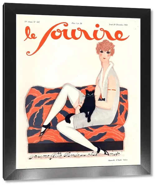 Le Sourire 1928 1920s France glamour art deco pets cats womens magazines