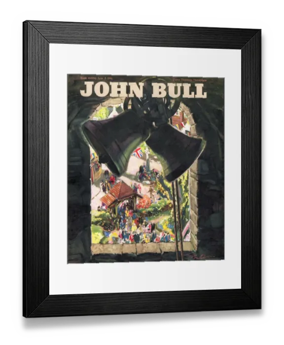 Framed Print : John Bull 1950s UK love bells churches magazines Framed Print : John Bull 1950s UK love bells churches magazines