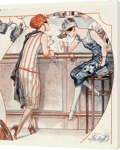 La Vie Parisienne 1925 1920s France girls drinking bars gossiping chatting cocktails