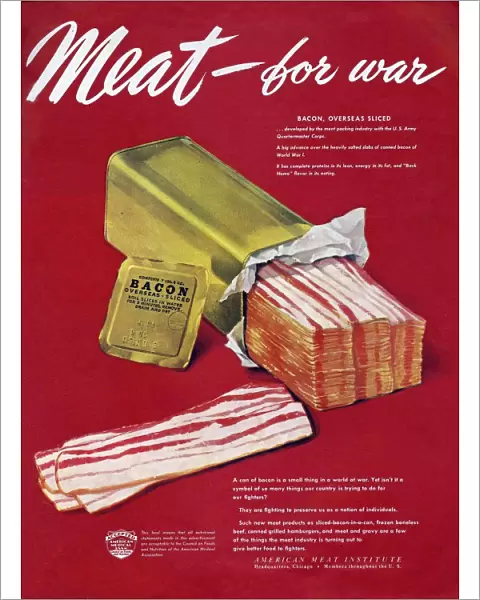 American Meat Institute 1950s USA bacon rashers