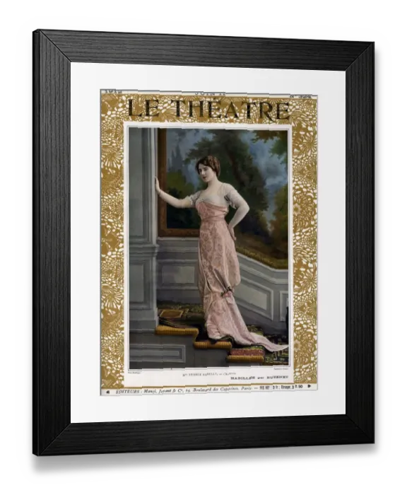 Framed Print : Le Theatre 1912 1910s France magazines portraits dresses Framed Print : Le Theatre 1912 1910s France magazines portraits dresses