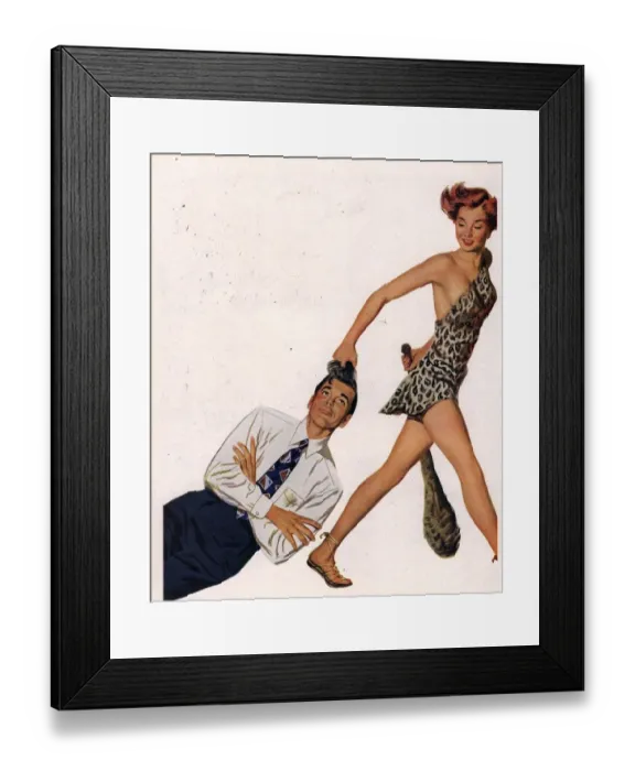 Framed Print : Arrow 1940s USA amazons caveman cavewoman arrow shirts dominant women clothing clothes Framed Print : Arrow 1940s USA amazons caveman cavewoman arrow shirts dominant women clothing clothes