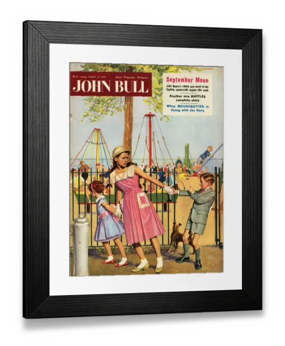 Framed Print : John Bull 1950s UK playgrounds games magazines Framed Print : John Bull 1950s UK playgrounds games magazines