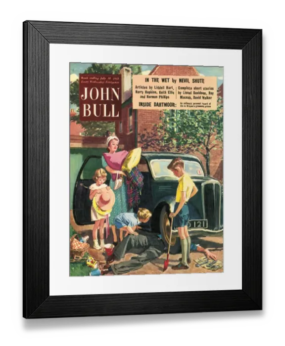 Framed Print : John Bull 1950s UK holidays disasters unreliable cars breakdowns repairing mechanics Framed Print : John Bull 1950s UK holidays disasters unreliable cars breakdowns repairing mechanics