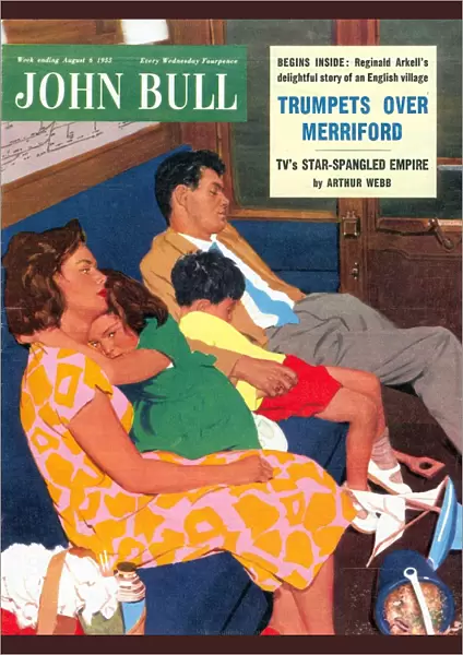 John Bull 1950s UK holidays trains day trips sleep tired exhausted returning magazines
