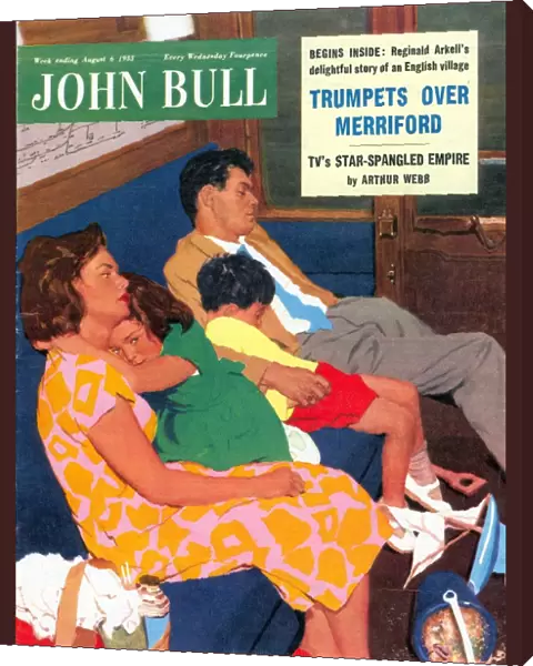 John Bull 1950s UK holidays trains day trips sleep tired exhausted returning magazines