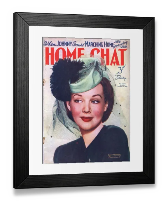 Framed Print : Home Chat 1940s UK hats magazines Framed Print : Home Chat 1940s UK hats magazines
