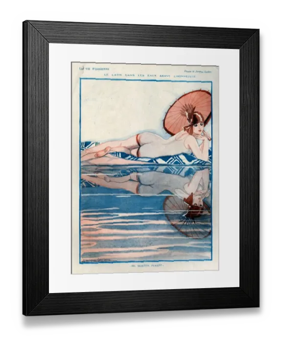 Framed Print : 1920s, France, La Vie Parisienne, Magazine Plate Framed Print : 1920s, France, La Vie Parisienne, Magazine Plate