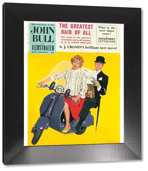 John Bull 1958 1950s UK scooters city gents bowler hats commuters magazines commuting