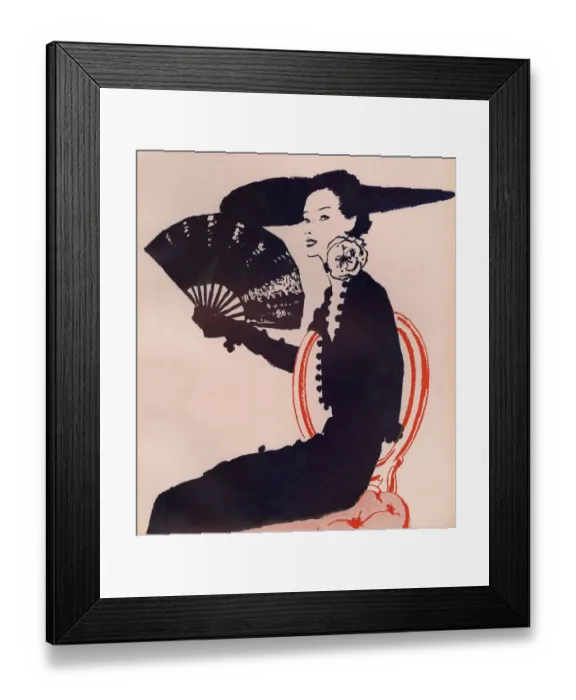 Framed Print : Womens Fashion 1930s 1939 1930s UK portraits womens hats fans Framed Print : Womens Fashion 1930s 1939 1930s UK portraits womens hats fans