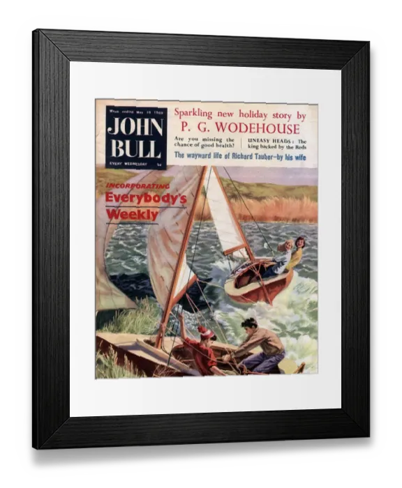 Framed Print : John Bull 1950s UK sailing boats magazines Framed Print : John Bull 1950s UK sailing boats magazines