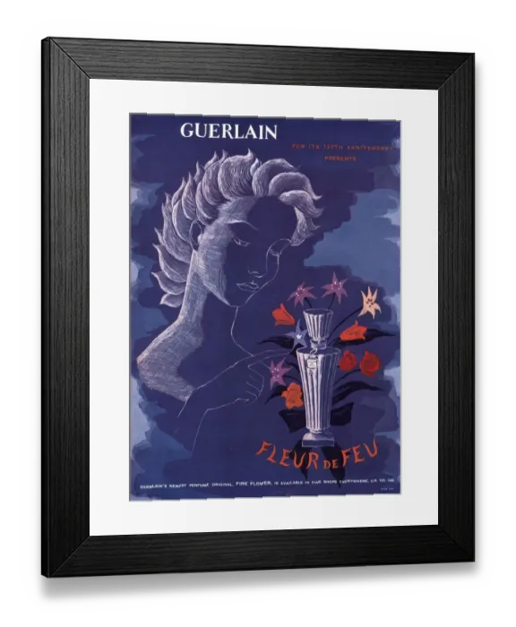 Framed Print : Guerlain 1940s USA guerlain womens Framed Print : Guerlain 1940s USA guerlain womens