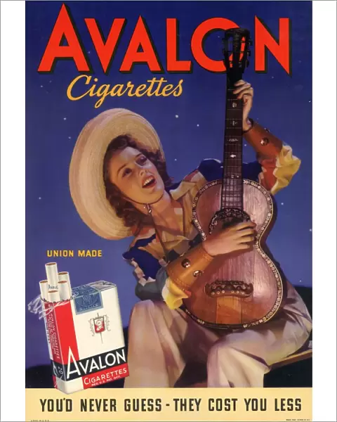 Avalon 1940s USA cigarettes smoking guitars instruments