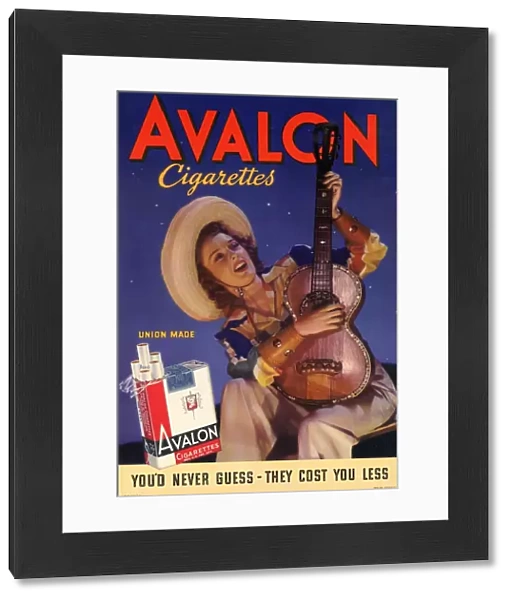 Avalon 1940s USA cigarettes smoking guitars instruments